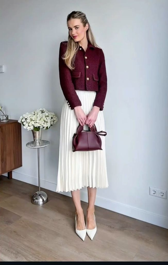 A lady in a casual outfit