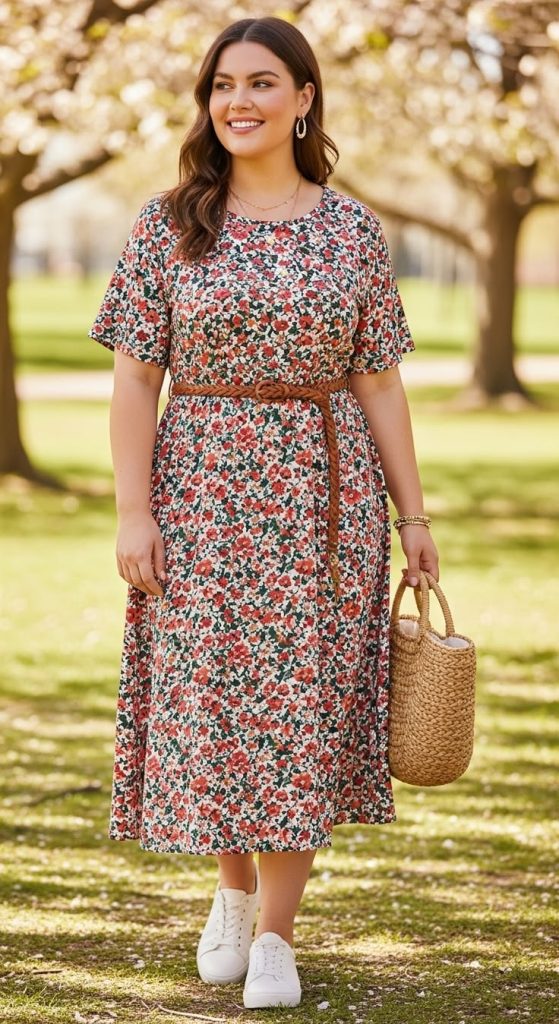 Add a Belt to a Flowy Maxi Dress