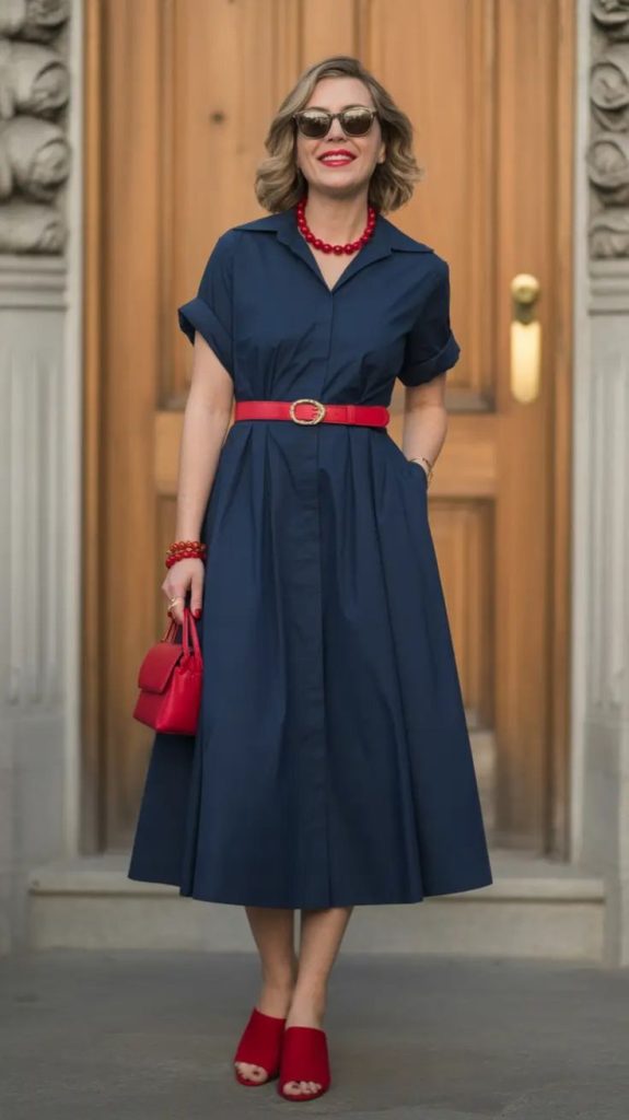 Belted Midi Dress