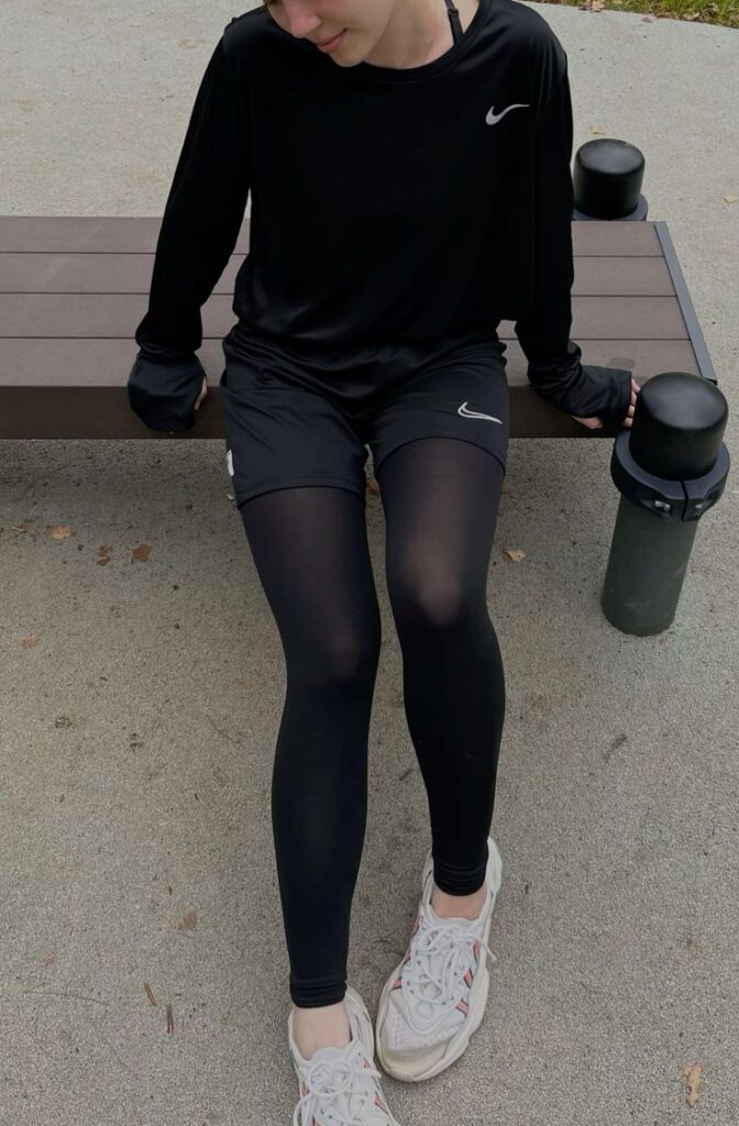 Lightweight Sports Hoodie with Leggings and Shorts