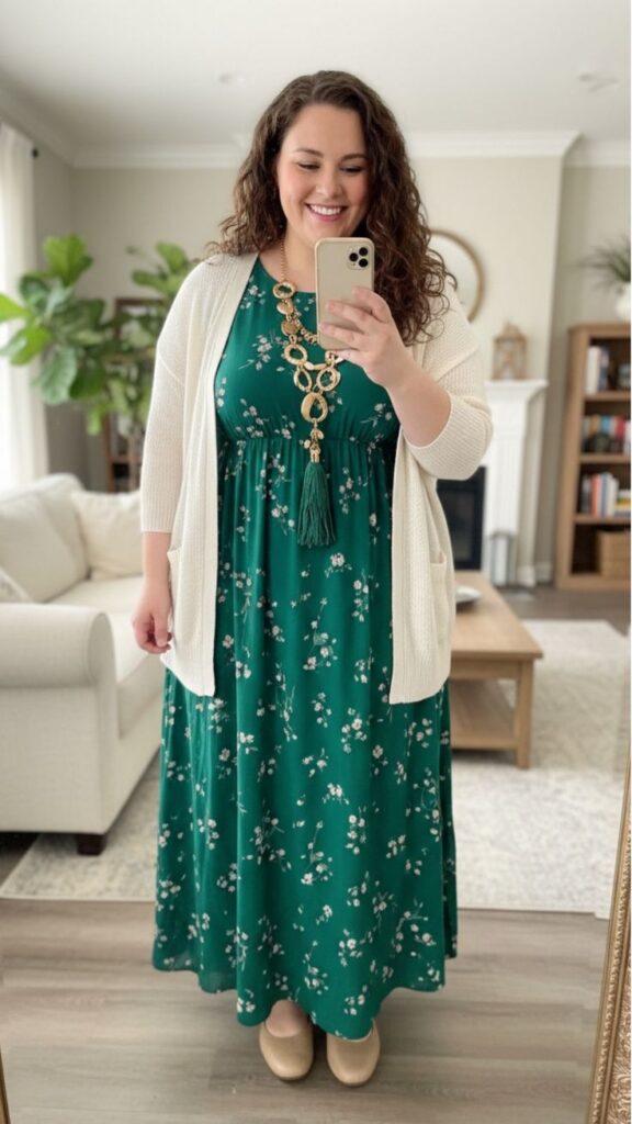 Lightweight Kimono over a Simple Maxi Dress