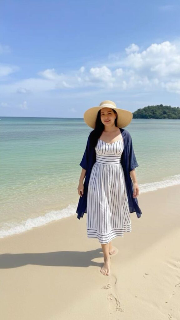  Lightweight Kimono with a Sleeveless Maxi Dress