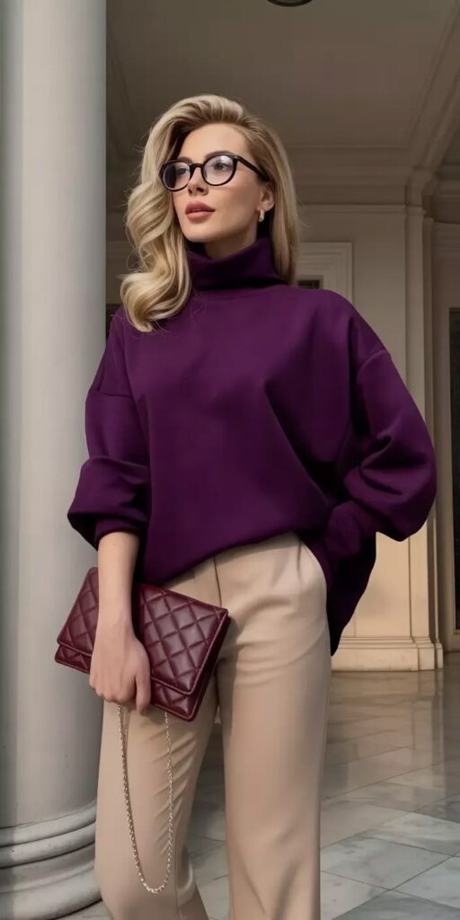Lilac sweater outfits for deep