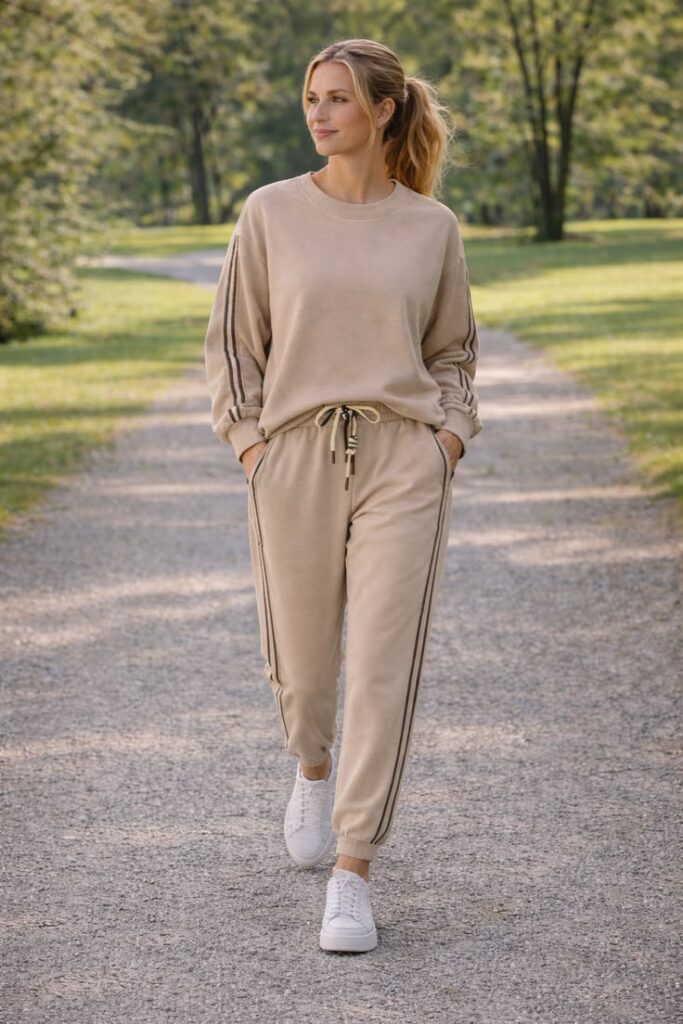 Long-Sleeve Performance Top with Relaxed Joggers