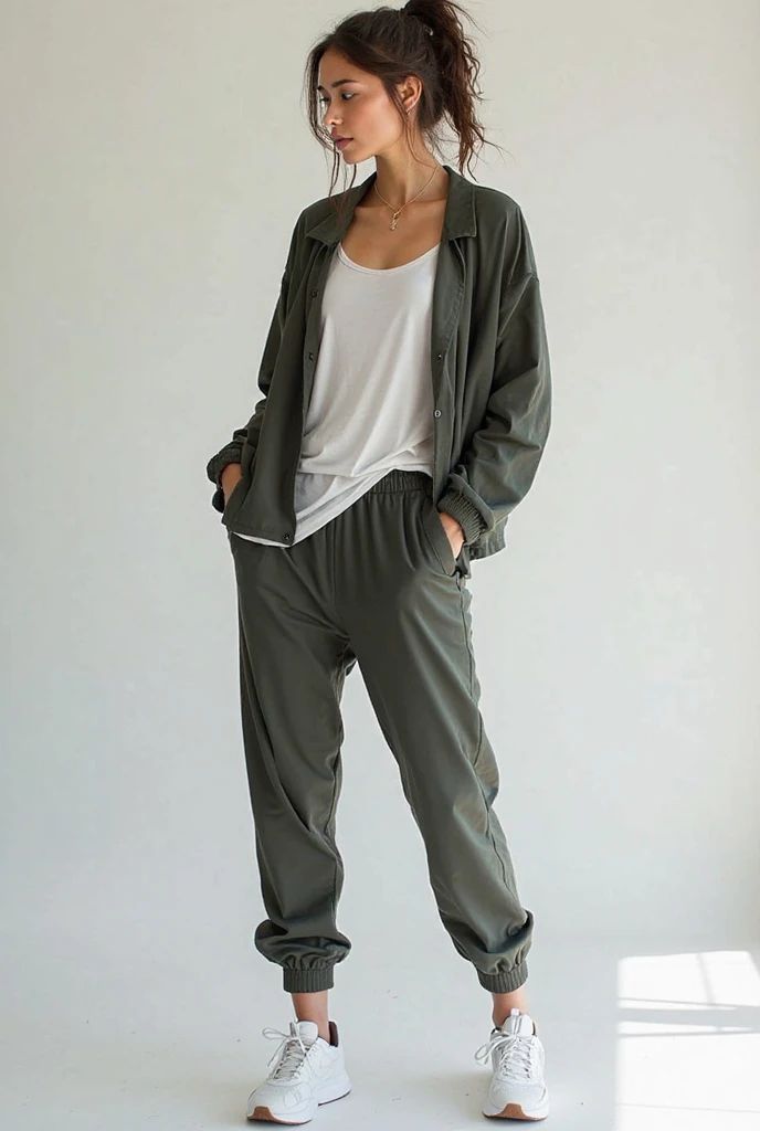 Loose Athletic Jacket with Joggers