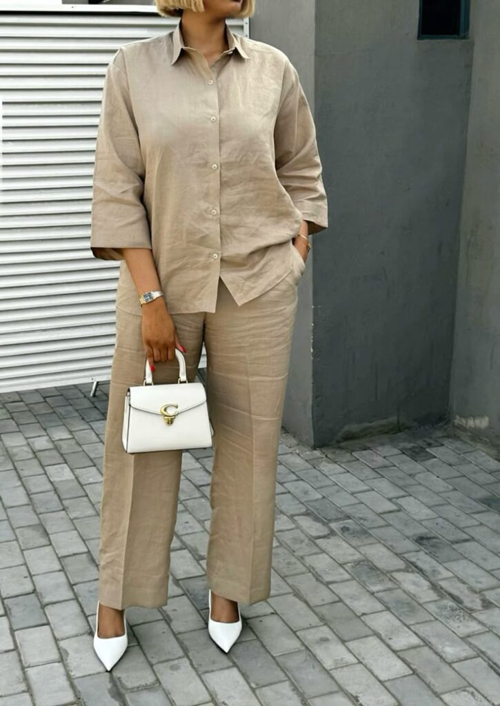 Matching Linen Two-Piece Set