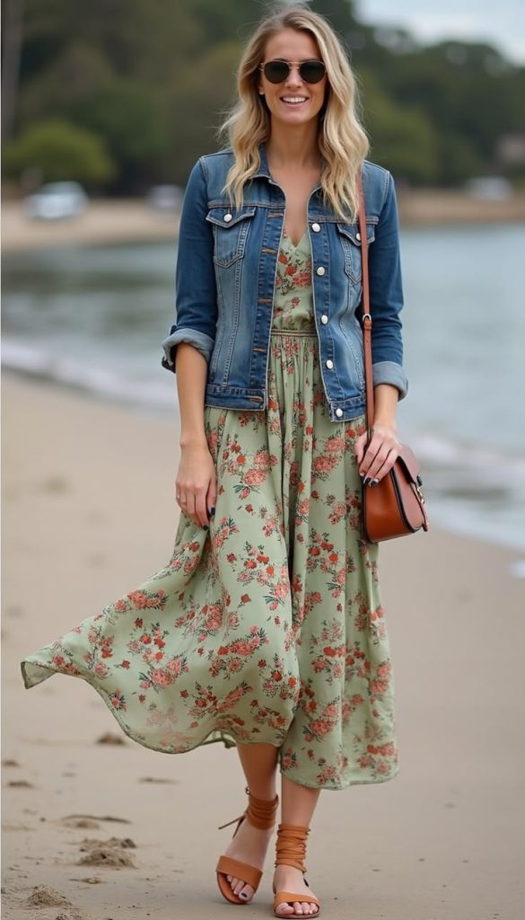 Pair a Floral Maxi Dress with Simple Sandals
