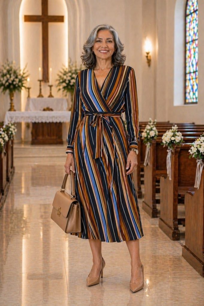 Pair a Wrap Maxi Dress with Minimal Accessories