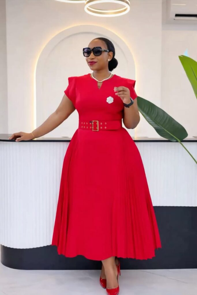 A Belted Midi Dress