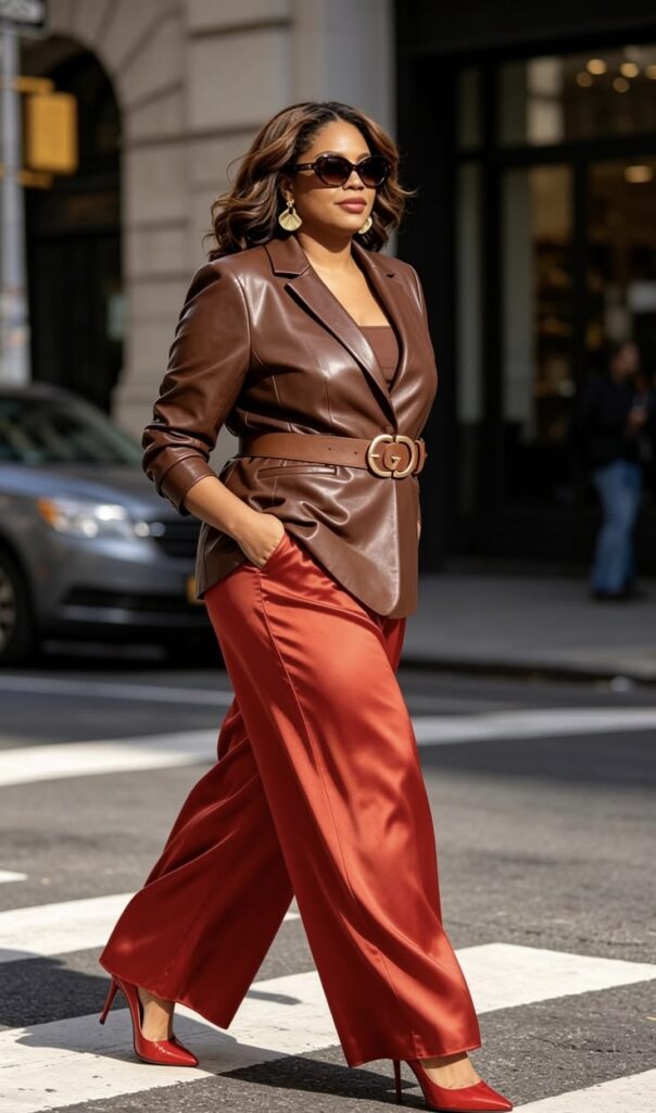  A Monochrome Outfit with a Defined Waist