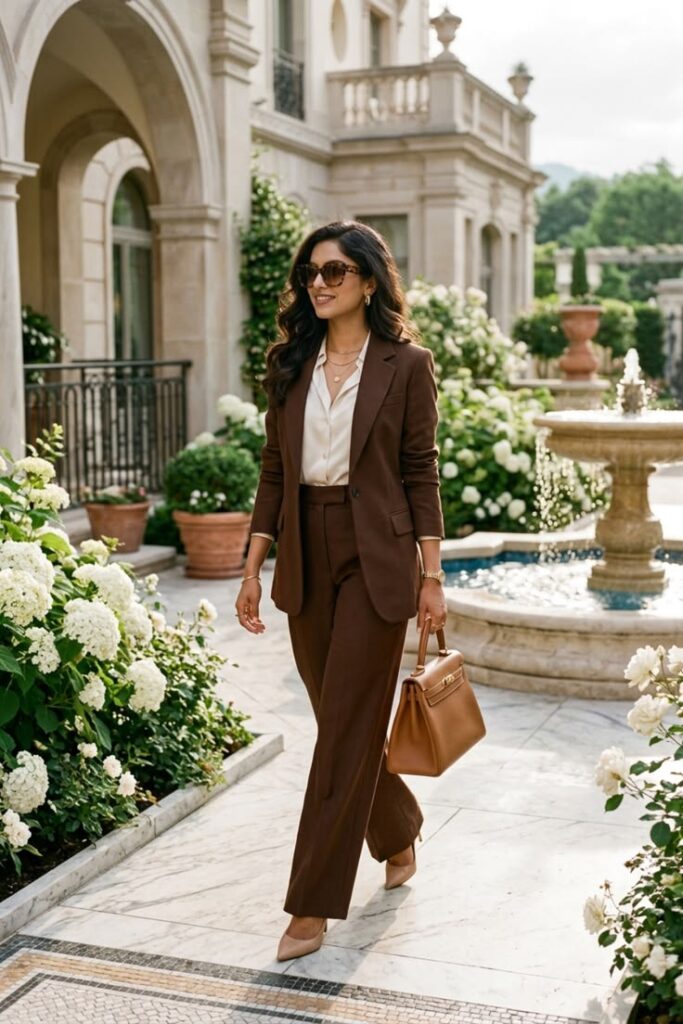 A Tailored Suit with a Defined Waist