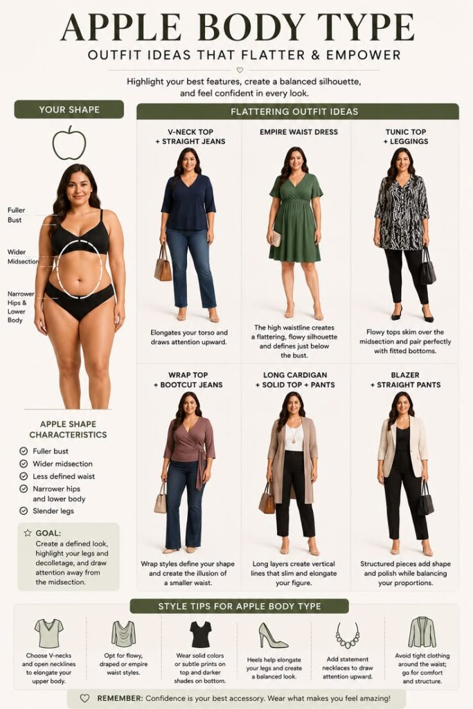 Apple Body Type Outfit Guide