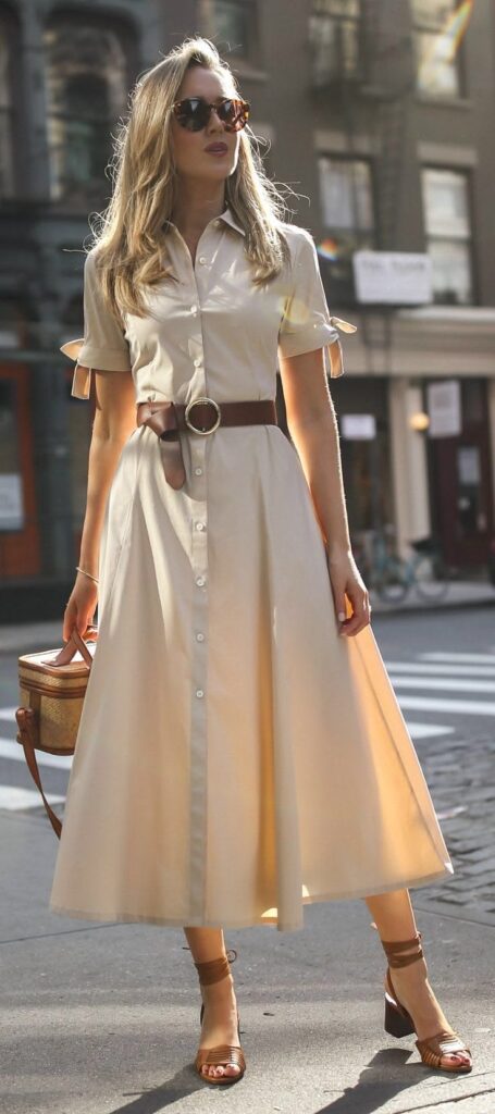 Belted Shirt Dress