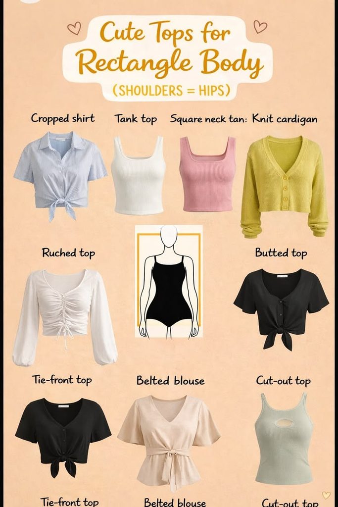 Best Tops for Rectangle Shapes