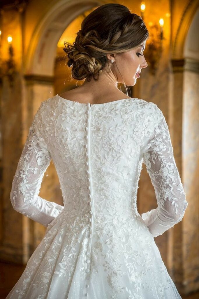 Button-Back Wedding Dress