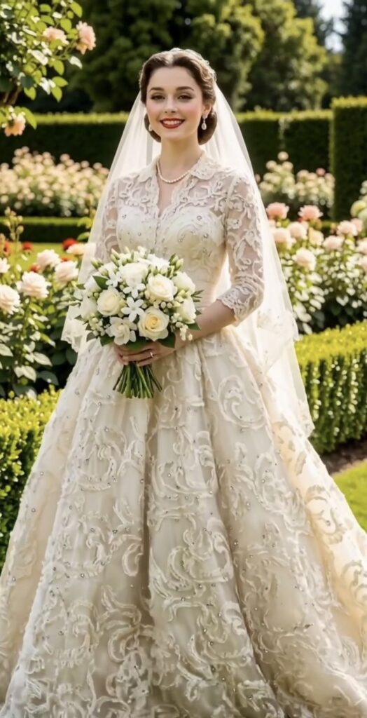 Illusion Neckline Wedding Dress
