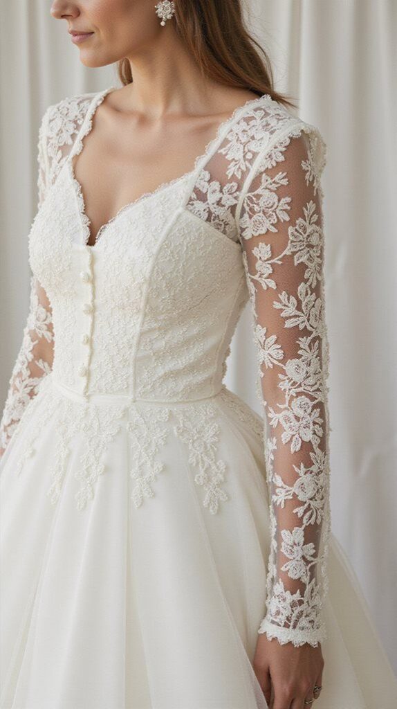 Long Sleeve Dress with Button Details