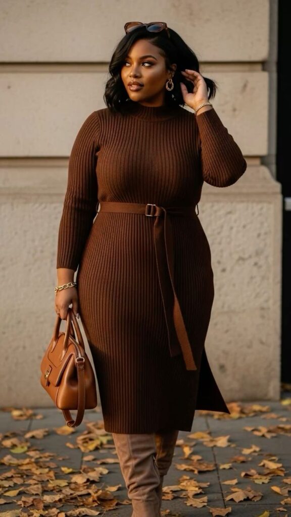 Monochrome Knit Dress