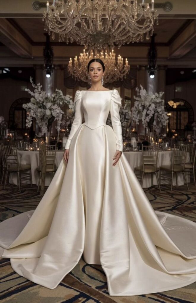  Royal-Inspired Long Sleeve Wedding Dress