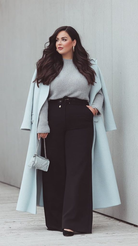 Soft Sweater with Tailored Trousers