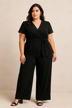 Wide-Leg Jumpsuit with a Lightweight Belt