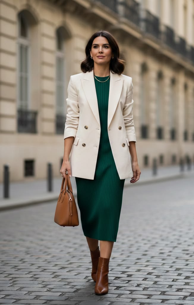  Elegant Midi Dress and Blazer