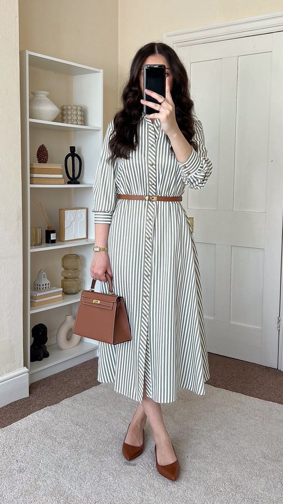  Elegant Shirt Dress With a Belt