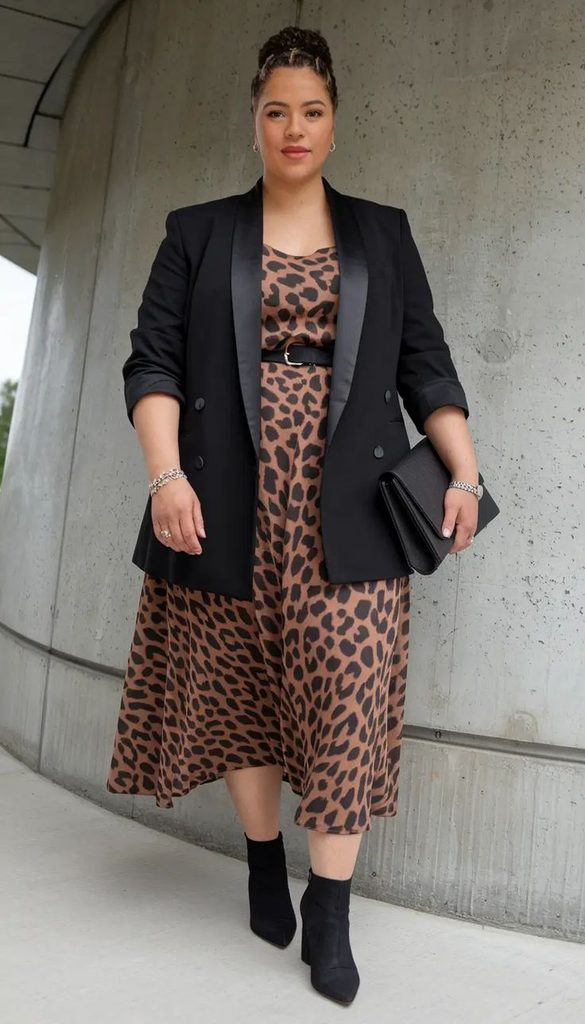 Flowing Maxi Dress With a Structured Blazer