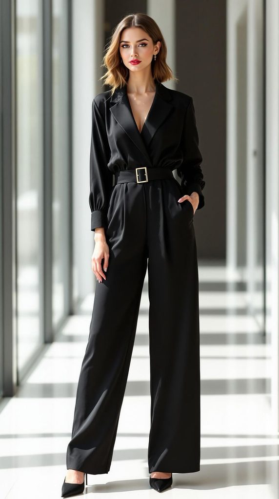 Tailored Jumpsuit With Heels