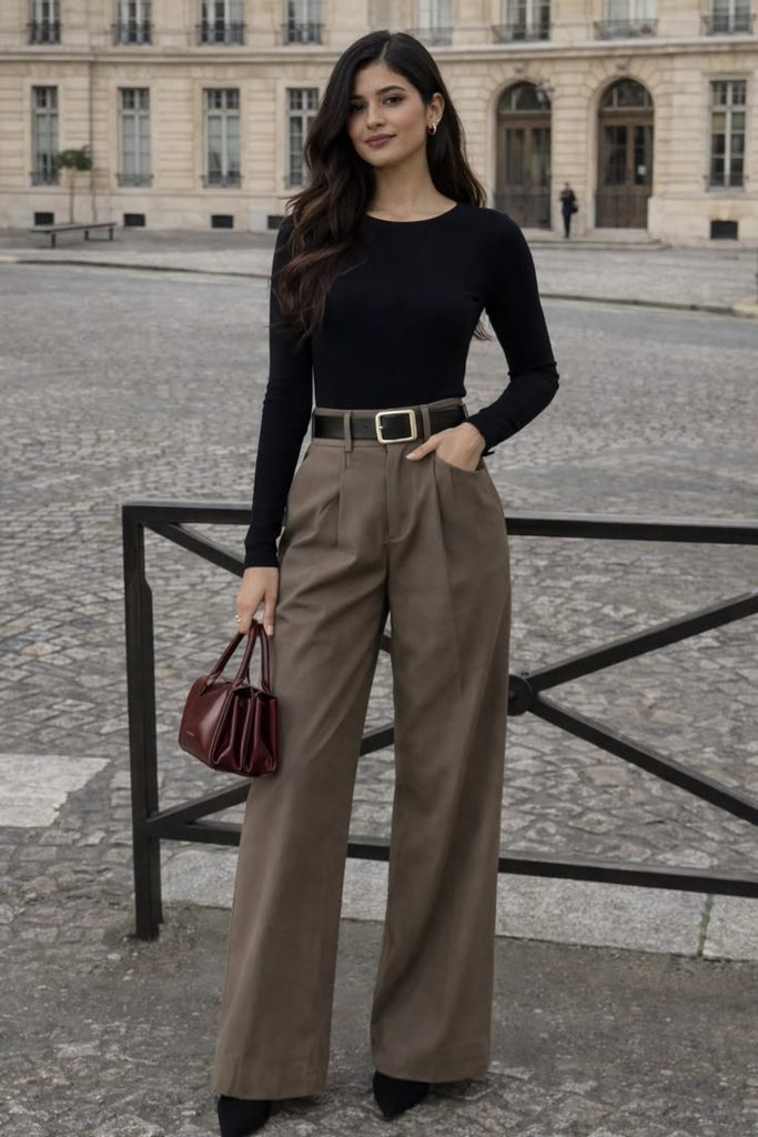  Wide-Leg Trousers With a Fitted Top