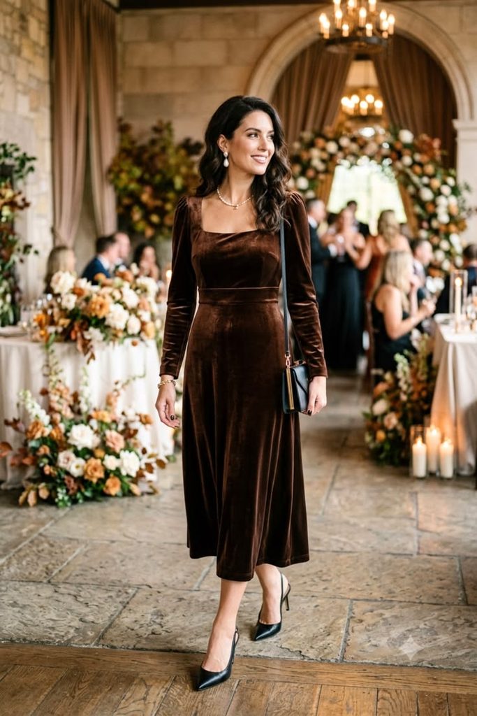 A Velvet Dress for Christmas Dinner