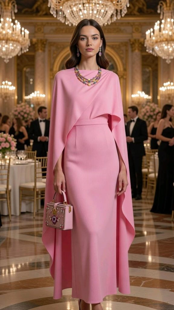 Elegant Gown With a Statement Cape