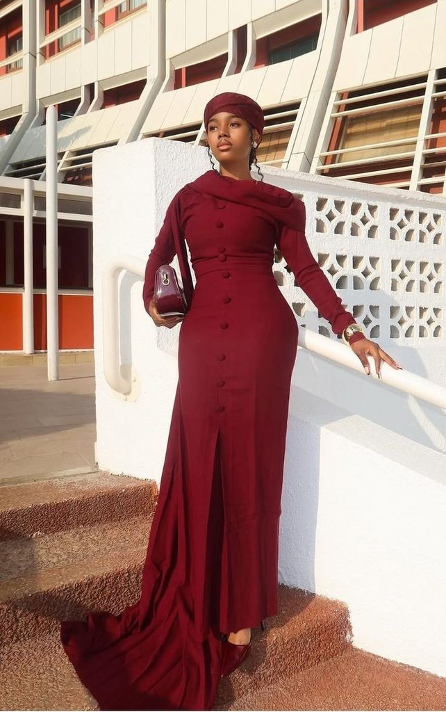 Modest Gown With a Matching Headscarf