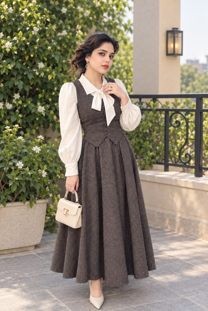 Tailored Vest and Maxi Skirt